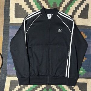 Men’s Adidas Trefoil Track Jacket Black Sz Large